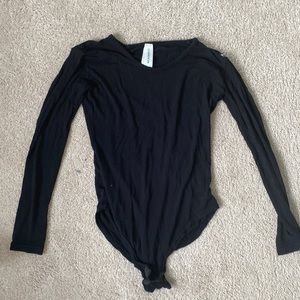 Black long sleeve bodysuit